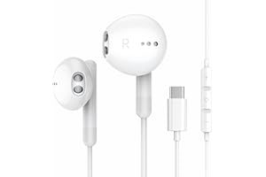 BENEWY USB C Headphones for iPhone 17 16 15 Pro Max Plus iPad Pro USB C Earphones with Microphone Volume Control USB C Wired Earbuds USB Type C Earphone for Google Pixel 8 Samsung S25 S24 S23 S22 S21 S20 A55