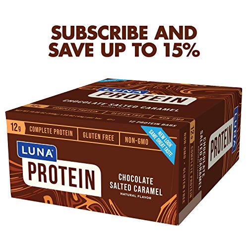 LUNA PROTEIN Gluten Free Protein Bars Chocolate Salted Caramel