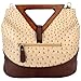 MG Collection Kora Ostrich Wood Triangle Top Handle Tote Purse, Tan, One Size