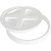 Gamma2 Seal Bucket Lid Pet Food Storage Container, 10", White | Fits 10-Inch Dia-2 Gallon-10 LB Buckets, food containers, Twist Lock Lid, Made in USA
