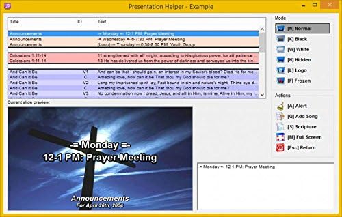 Opensong Presentation software church worship visualization projection song lyrics
