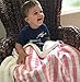 effe bebe Magnolia Cable Knit and Sherpa Baby Blanket (Light Grey Stripe)