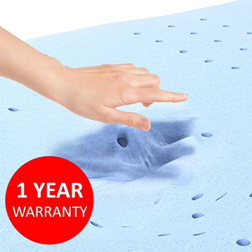 3 Inch Mattress Topper Queen Size - Hypoallergenic Cooling Gel Memory Foam and High Density Firm Foam
