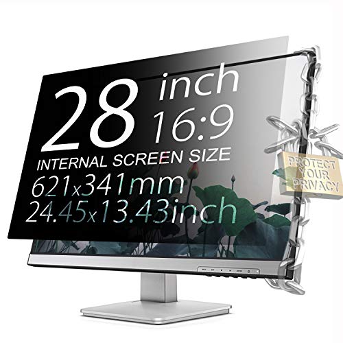 Xianan Protect Computer Privacy – 28 Inch 16:9 Aspect Ratio Computer Privacy Screen Protector for Widescreen Monitor – Anti-Glare & Privacy Filters – We Offer 2 Different 28″ Filter Sizes