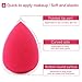 Makeup Blender Beauty,Foundation Blending Sponge, Flawless for Liquid, Creams, Blending Cosmetic, Egg Shaped Set for Concealer Contouring Powder, Multi-Color Makeup Sponge（Rose）-1 Piece