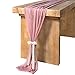 Ling's Moment 10Ft Mauve Sheer Chiffon Like Table Runner for Wedding Rustic Boho Wedding Party Bridal Shower Decorations Birthday Party