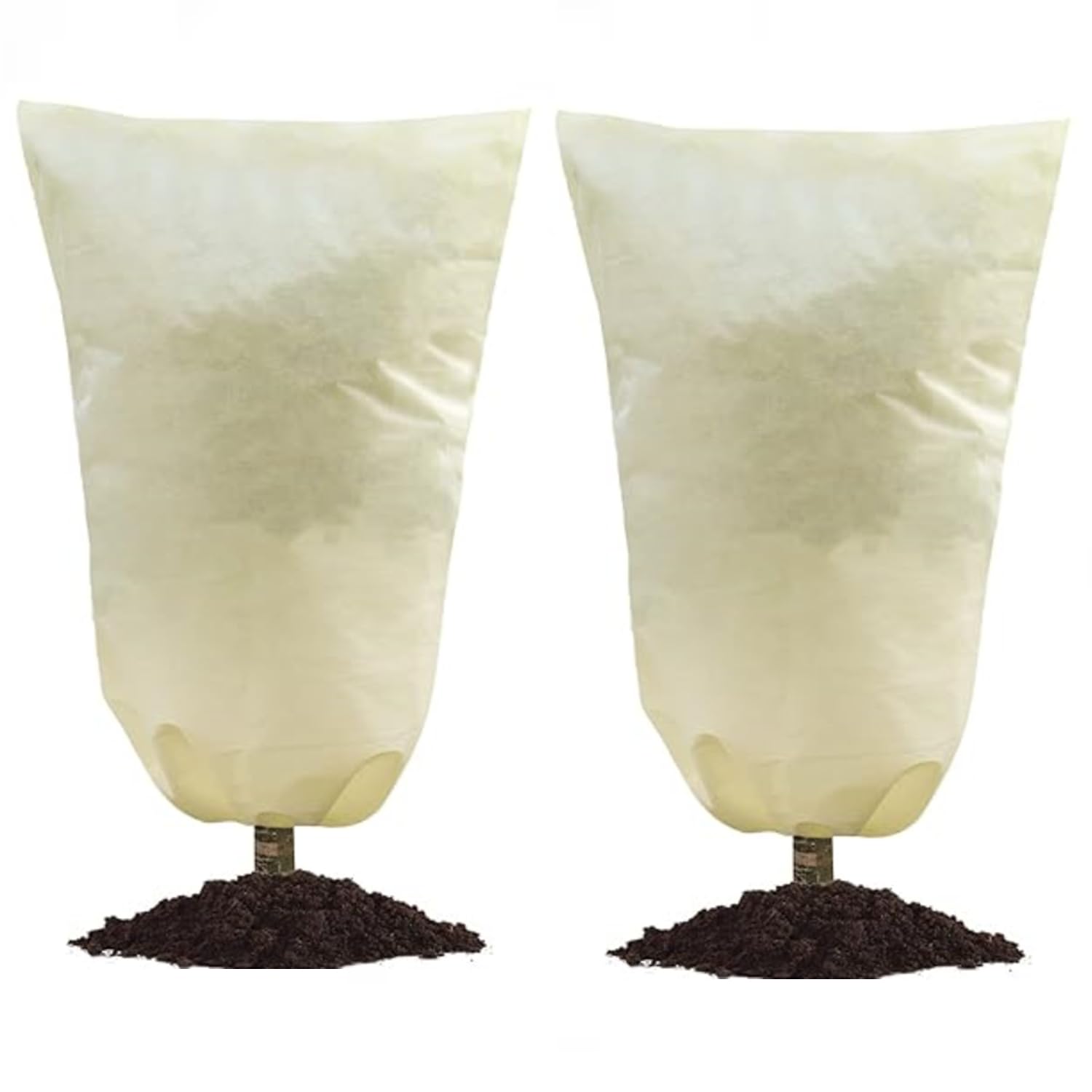 Lonnalee Garden Fleece Plant Frost Protection 2 Packs 60x80cmPlant Covers For WinterProtect Plant From Being DamagedBad Weather Or PestsMedium Plant Covers For Olive Tree Potted Palms Shrub (60*80cm)