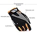 FUDOSAN Cycling Gloves Touchscreen Gym Workout Gloves Breathable Non-Slip Thin Fitness Gloves for Training, Exercise, Weightlifting Hanging, Rowing, Biking for Men Women (Orange, Medium)