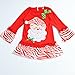 Ãzhido Girls 2pcs Long Cotton Christmas Santa Pajamas Sleepwear Set Red(4-5T,Red)