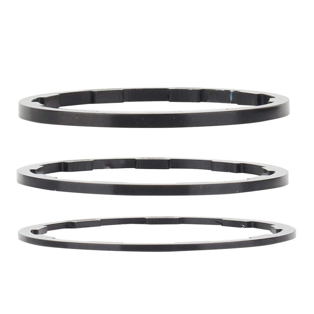 Bike Headset Spacer, 3-Piece Set with 1mm 1.5mm 2mm Aluminum Spacers for Mountain Road Bikes Cycling Bottom Bracket Axle and Hub Adjustment