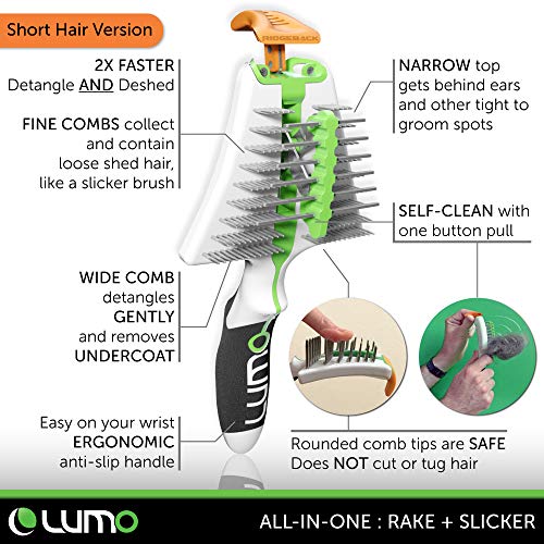 LUMO Allinone SelfCleaning Pro Quality Grooming Tool for Short