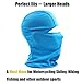 Balaclava Face Mask Adjustable Windproof UV Protection Hood (US, Alpha, One Size, Light Blue)