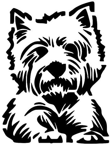 Mixed Media - WESTIE Dog Breed Face West Highland 8.5