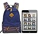 Blue Canvas School Bag Backpack Girls, Hmxpls Bohemia Boho Style Unisex Fashionable Canvas Zip Backpack School College Laptop Bag for Teens Girls Students Casual Lightweight Travel Daypack Outdoor