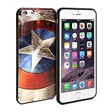 iPhone 6 Plus Case, GMYLE Snap Cover Coated for iPhone 6 (5.5 inch Display) - Captain US Image Slim Fit Snap On Protective Hard Shell Back Case