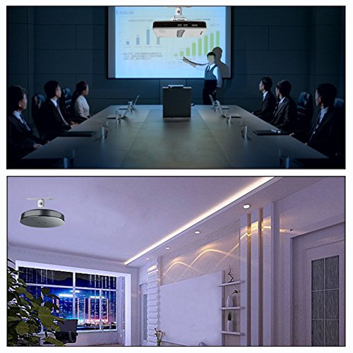Drsn Universal Adjustable Ceiling Projector/Projection Mount White with Extending Arms Mounting Bracket for Home and Office