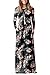 ESONLAR Women Floral Printed Long Sleeve Empire Maxi Dress with Pocket