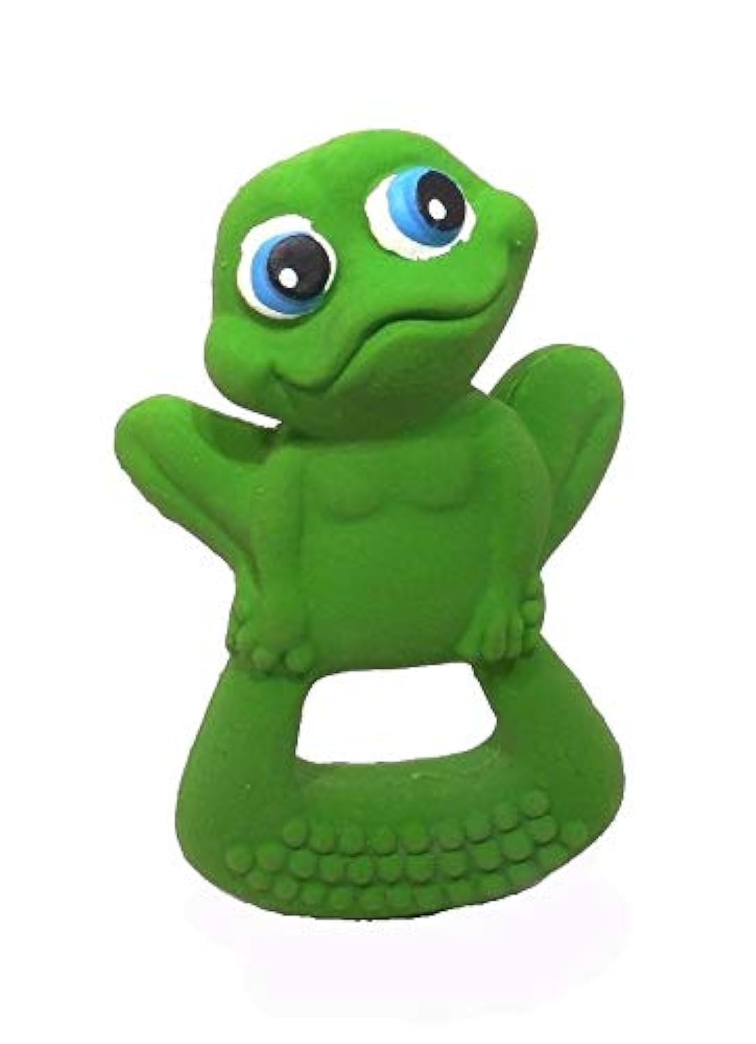 Lanco 8424678908703 Frog Teething Ring, 100% Natural Rubber, Green, 200 g