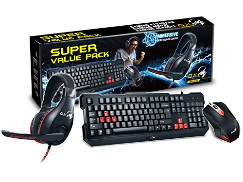 Kit Teclado Mouse E Headset Gamer Genius