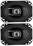Planet Audio TRQ462 4 x 6 Inch Car Speakers - 200 Watts of Power Per Pair, 100 Watts Each, Full Range, 2 Way, Sold in Pairs