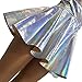 Pinda Sexy Summer Women High Waist Silver Flare Skater Skirt (M)