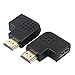 HDMI Right Angle Adapter, Anbear HDMI Port 90 Degree & 270 Degree Saver Adapter (Male to Female),2Pack