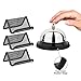 Call Bell with Business Card Holders - Improved Rubber Edge Service Bell for Office, Restaurant, Hotel, Reception - Big Chrome Finished Desk Bell 3.3