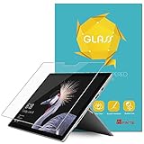 New Surface Pro / Surface Pro 4 Screen Protector, Fintie Tempered Glass Screen Protector [Anti-Scratch] [Crystal Clear] [Easy Installation] for Microsoft Surface Pro 4 / New Surface Pro 2017 Version