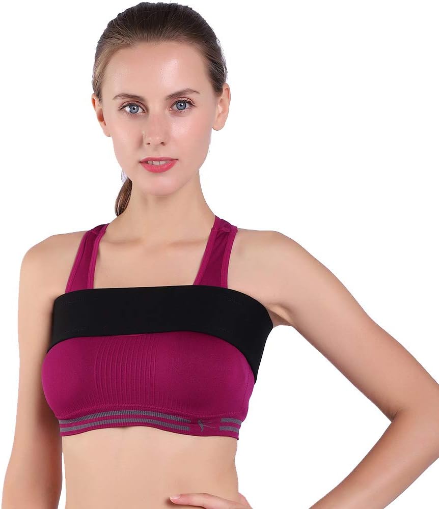 Yihuiaoke Breast Support Stable Band Anti Bounce Adjustable Chest Belt for Sports