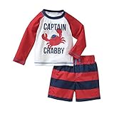 Child Of Mine By Carters Baby Toddler Boys Long Sleeve Rash Guard Swim Set Crab