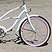 Firmstrong Urban Girl Single Speed Beach Cruiser Bicycle, 20-Inch, White w/ Pink Rims