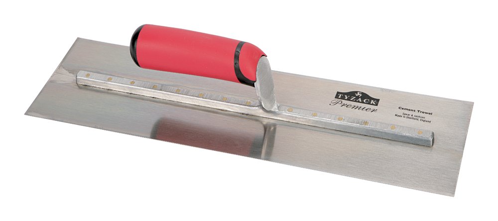Spear & Jackson 13858NSF Tyzack 16" Carbon Steel Cement Trowel Soft Feel Handle