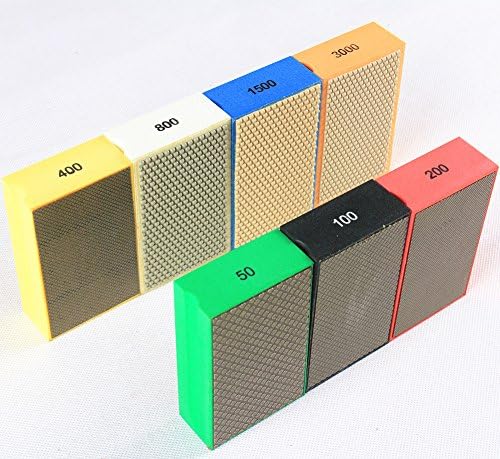 Raizi Diamond Hand Polishing Pads For Granite, Marble, Concrete Set of 7pcs