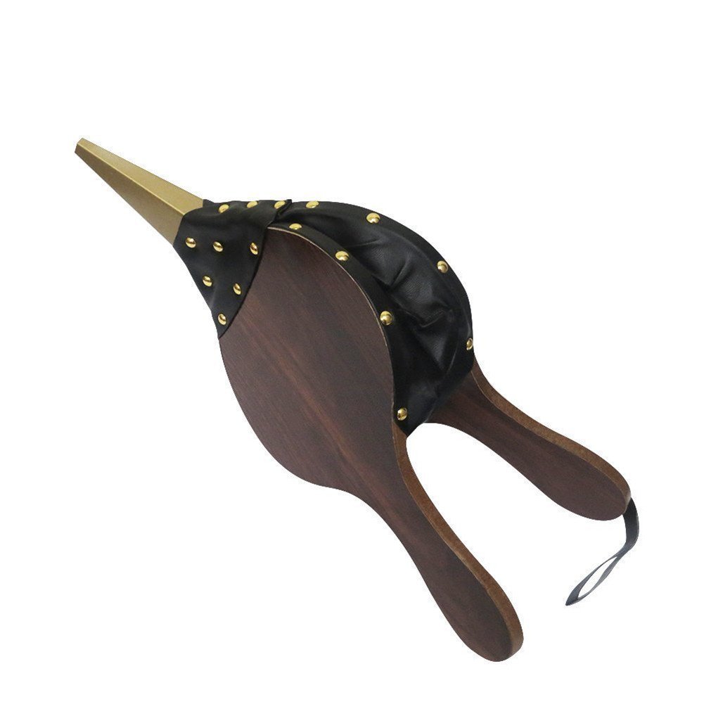 hoziel Fireplace Bellows 15.8" x 7" Wood Barbecue Air Blower Bonfire Campfire Brown