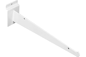 SSWBasics 10 Inch White Slatwall Accessories Shelf Bracket Pack of 10 - Durable Slatwall Shelves for Retail Display - Versatile Slat Wall Shelves for Organized Storage