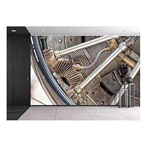 Old Airplane Propeller Engine Detail - Canvas Art Wall Decor - 66"x96"