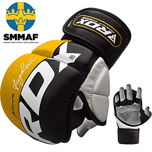RDX-Maya-Cuero-Guantes-Boxeo-Saco-Sparring-Entrenamiento-Mitones-Muay-Thai-Kick-Boxing