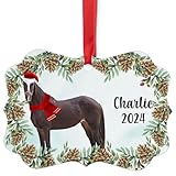 Dark Brown Marwari Horse Christmas Ornament 2024