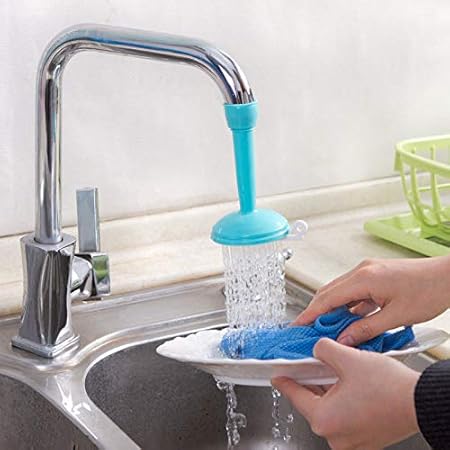 Kitchen Point Flexible Faucet Nozzle Water Filter Adapter Water Purifier Saving Tap Aerator Diffuser Kitchen Connector Accessories - Random Color