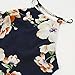 Romacci Women's Sleeveless Halter Neck Maxi Dress Vintage Floral Print Backless Beach Long Dresses S-5XL,Blue/Black