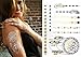 Metallic Temporary Tattoos - 12 Sheets Premium Boho Flash Tattoos for Women Girls,Over 150 Design Body Art Henna Sticker Patten Type:Lace ,Feathers,Bird,DIY Letters ,Crown,Deer Lips Temporary Tattoos