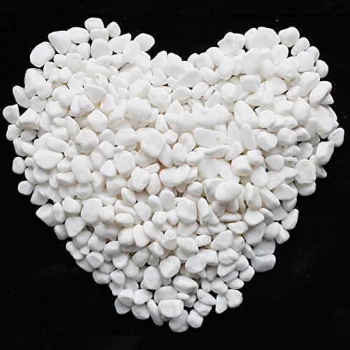 Wayber decorative stones, 1 lb/450g white stones rock crystal san…