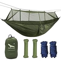 OUTFANDIA Camping Hammock with Mosquito Net,Double Persons Iqammocking Bed Tent Portable Cot for Relaxation,Traveling,Outside Leisure