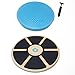 Balance Board Set - Includes Premium Wooden Balance Board and Wobble Cushion w/ Air Pump. Ideal for Fitness, Injury Rehab, Physical Therapy, Core Training, Sit and Stand Desk, and Stability Excercises