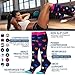 Bluemaple 4 Pack Compression Socks for Women and Men -Best Support for Medical,Running,Nursing,Athletic