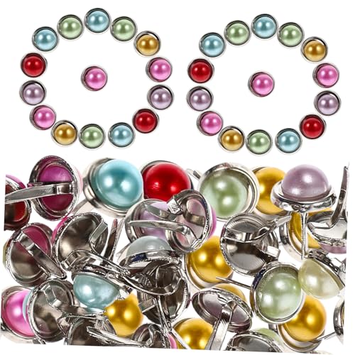 Gatuida 100pcs Colorful Brads for Paper Crafts Alloy Decorative Fasteners DIY Scrapbooking Tiny Split Pins for Photo Ribbon Ornament Making