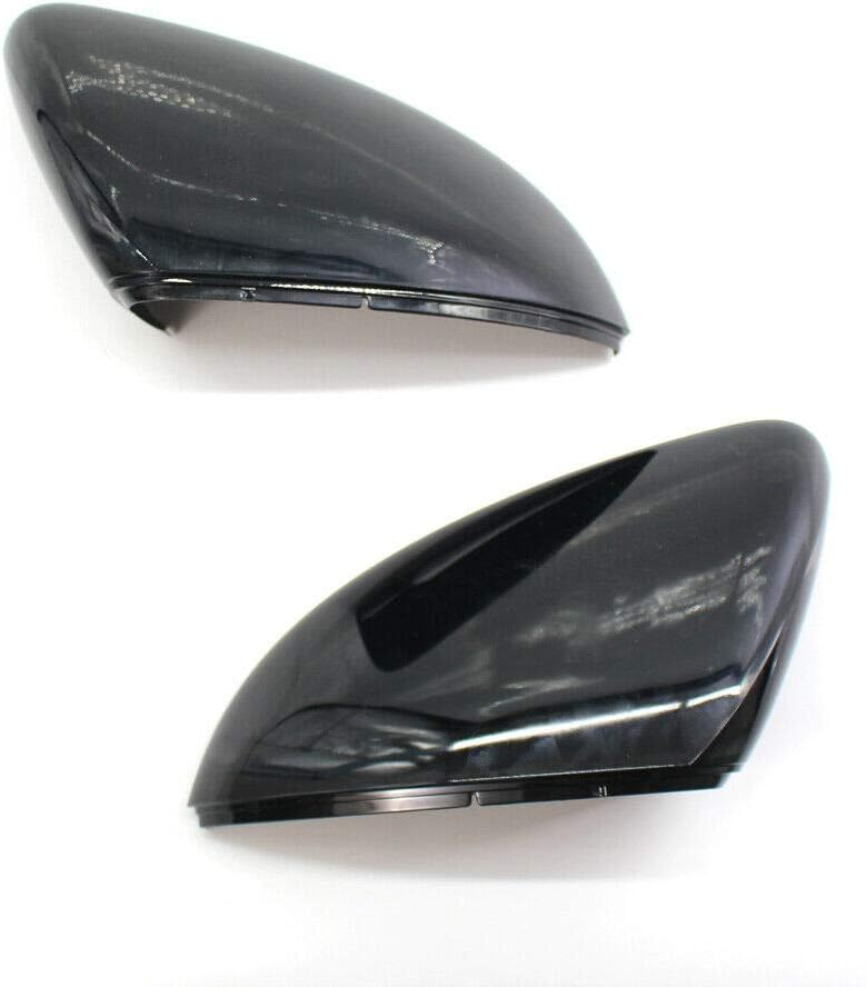 Ancher One Pair of Glossing Black Direct Replacement Rear Rearview Shell Wing Mirror Cover Caps Fit for 15-17 VW Golf GTI MK7