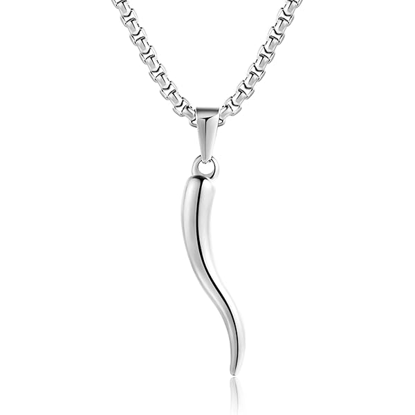 U7 Italian Horn Pendant Necklace, Gold Plated Corno Horn