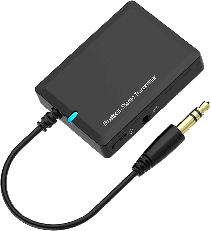 COWIN Bluetooth Receiver/Car Kit, Bluetooth Adapter Low Energy Portable Wireless Audio Adapter 3.5mm Aux Stereo Output (Bluetooth 4.0, A2DP, Built-in Microphone) for Laptop, BTMpblie, Computer, He