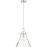 ML Lighting 20201-PN Barlon 1-Light Pendant Light in Polished Nickel Finish